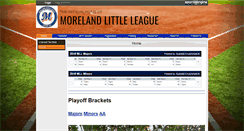 Desktop Screenshot of morelandlittleleague.org